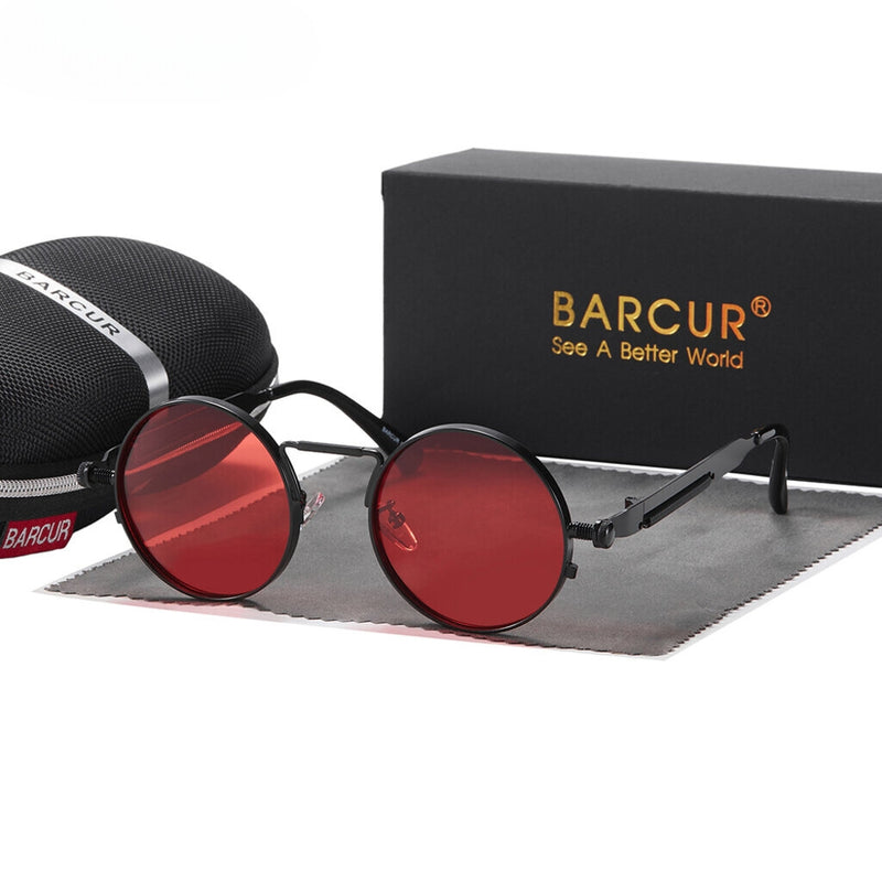 ÓCULOS-DE-SOL-MASCULINO-REDONDO-ARKIN-SUNGLIDE-VERMELHO