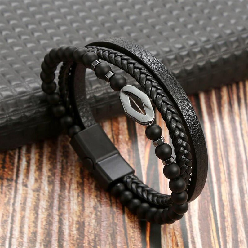 PULSEIRA-MASCULINA-DE-COURO-ARKIN-TITAN-PRETO-FOSCO