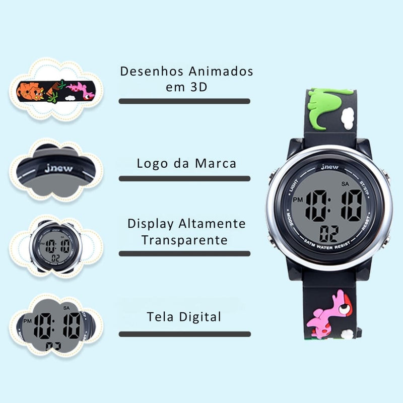Relógio Infantil Arkin Modelo Dinossauro 10