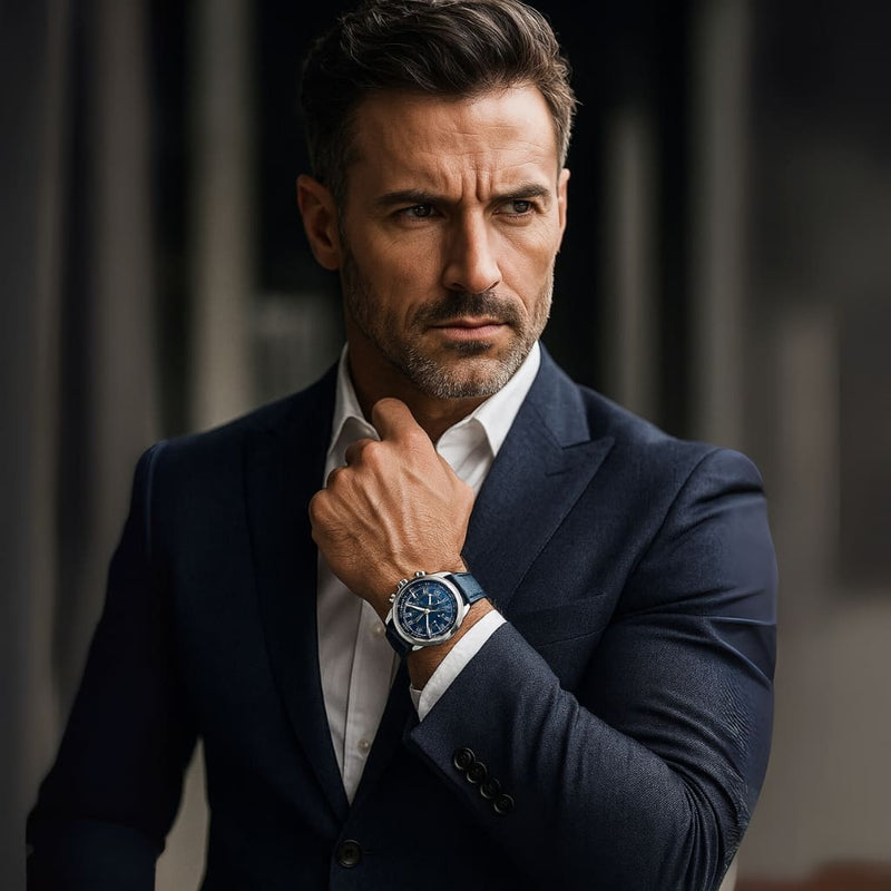 Relógio Masculino Pulseira de Couro 