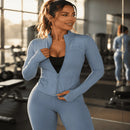 Jaqueta Fitness Feminina zíper azul