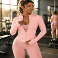 Jaqueta Fitness Feminina slim gola alta